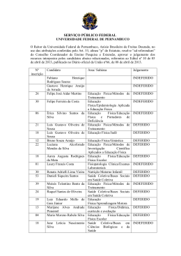 servi&ccedil;o p&uacute;blico federal - Universidade Federal de Pernambuco