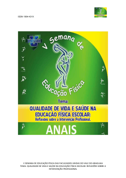 1 V SEMANA DE EDUCA&Ccedil;&Atilde;O F&Iacute;SICA DAS FACULDADES