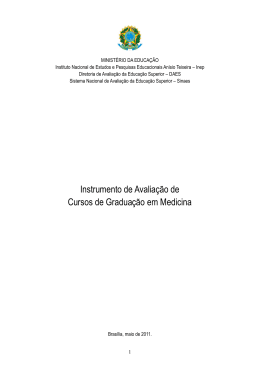 Instrumento de Avalia&ccedil;&atilde;o de Curso de Gradua&ccedil;&atilde;o em Medicina