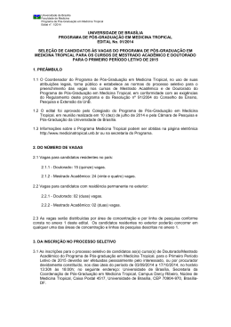 Edital - Universidade de Bras&iacute;lia