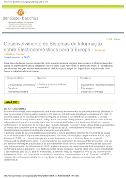 Desenvolvimento de Sistemas de Informação sobre