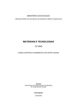 Programa de Materiais e Tecnologias - Direção