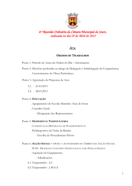 8&ordf; Reuni&atilde;o Ordin&aacute;ria - Ata {29 de Abril de 2013}