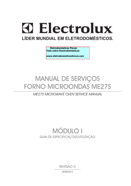 m&oacute;dulo i manual de servi&ccedil;os forno microondas me27s
