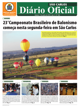 Di&aacute;rio Oficial - S&atilde;o Carlos