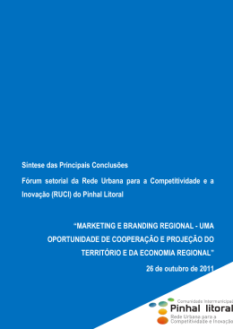 S&iacute;ntese das Principais Conclus&otilde;es F&oacute;rum setorial da Rede Urbana