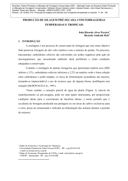 Processo de desidrata&ccedil;&atilde;o da forragem - NUPEL