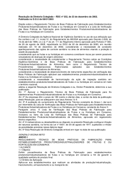 Resolução da Diretoria Colegiada – RDC nº 352, de 23 de