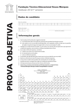 Prova - Col&eacute;gio e Vestibular de A a Z