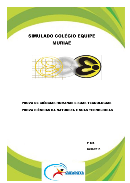 simulado 1º dia - Colégio Equipe