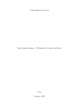 Jos&eacute; Gomes Ferreira &ndash; A Po&eacute;tica do Canto e do Grito