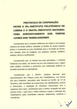 PROTOCOLO DE cOOPERA&Ccedil;&Atilde;O ENTRE O TPL