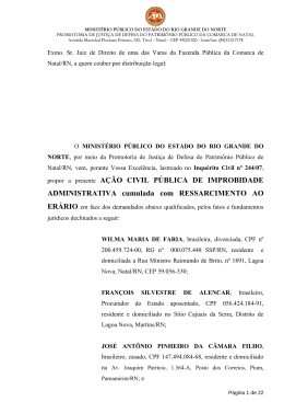 propor a presente A&Ccedil;&Atilde;O CIVIL P&Uacute;BLICA DE