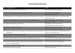 informa&ccedil;&otilde;es para a apresenta&ccedil;&atilde;o dos posters