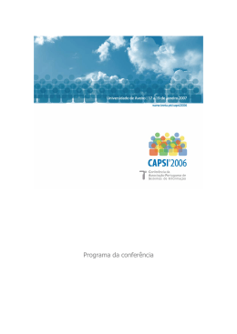 do programa da confer&ecirc;ncia