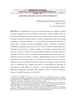 1 ASPECTOS EMOCIONAIS DO PACIENTE CIR&Uacute;RGICO