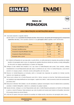 Prova de Pedagogia 2008