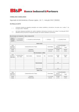 Formulário Consolidado - Março 2015
