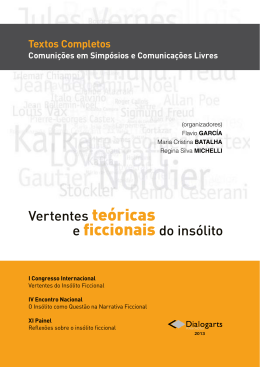 Vertentes teóricas e ficcionais do insólito - Dialogarts