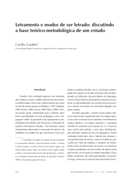Letramento e modos de ser letrado: discutindo a base te&oacute;rico