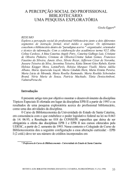 a percep&ccedil;&atilde;o social do profissional bibliotec&aacute;rio: uma