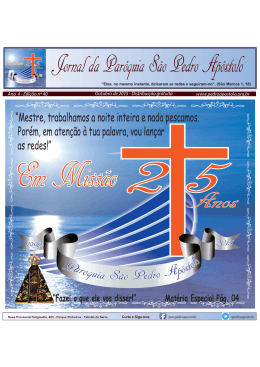 jornal 10-2015 - Paroquia S&atilde;o Pedro Ap&oacute;stolo