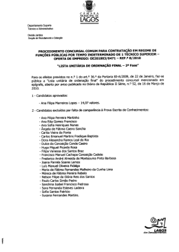 procedimento concursal comum para contrata&ccedil;&atilde;o em regime de