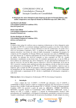 Evidencia&ccedil;&atilde;o dos Ativos Intang&iacute;veis pelas Empresas do Setor de