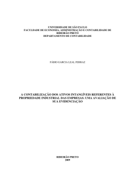 A CONTABILIZA&Ccedil;&Atilde;O DOS ATIVOS INTANG&Iacute;VEIS REFERENTES &Agrave;