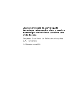 Laudo de avaliação de acervo líquido formado por