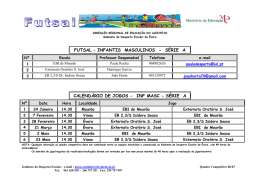 FUTSAL &ndash; INFANTIS MASCULINOS