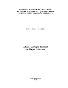 A fundamenta&ccedil;&atilde;o da moral em J&uuml;rgen Habermas