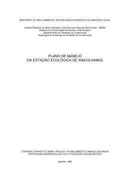 Plano de Manejo ESEC Anavilhanas