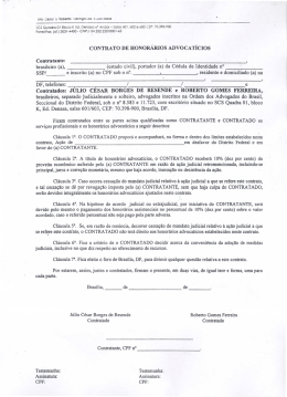 cONTRATO DE HONORÁRIOS ADvOcATÍcIOs - Sinpro-DF