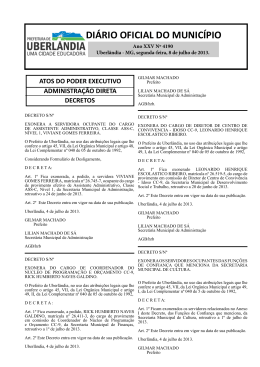 Edi&ccedil;&atilde;o 4190 - Portal da Prefeitura de Uberl&acirc;ndia