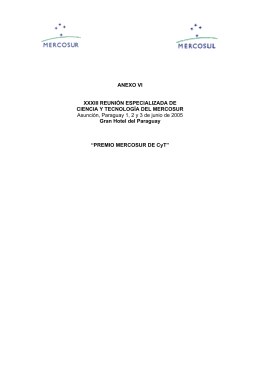 ANEXO VI XXXIII REUNI&Oacute;N ESPECIALIZADA DE CIENCIA Y