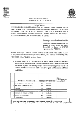 EDITAL N&deg; 10/2015