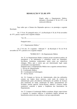 RESOLUÇÃO Nº 25-1979 - Câmara dos Deputados