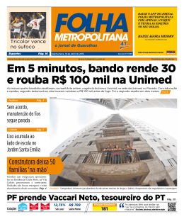 + VEJA MAIS - Folha Metropolitana