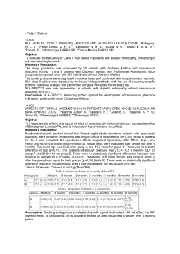 - Vis&atilde;o / Oftalmo 14.001 HLA ALLELES, TYPE 2 DIABETES