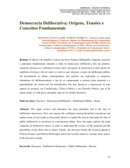 Democracia Deliberativa - Universidade Federal do Maranhão