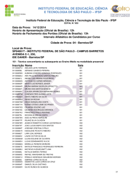 INSTITUTO FEDERAL DE EDUCA&Ccedil;&Atilde;O, CI&Ecirc;NCIA E