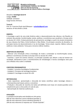 programa da disciplina