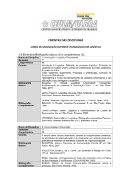 EMENTAS DAS DISCIPLINAS