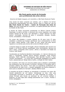 GOVERNO DO ESTADO DE S&Atilde;O PAULO S&atilde;o Paulo ganha escola