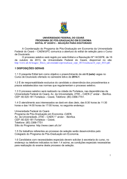 1 A Coordena&ccedil;&atilde;o do Programa de P&oacute;s