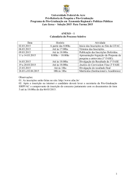 Anexo I - Universidade Federal do Acre