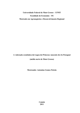 FE Mestrado em Agronegócios e Desenvolvimento Regional