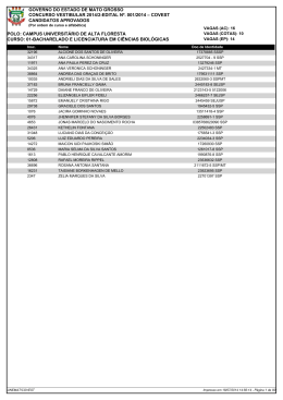 CONCURSO VESTIBULAR 2014/2