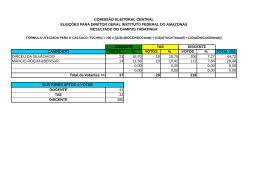 RESULTADO DO CAMPUS TABATINGA